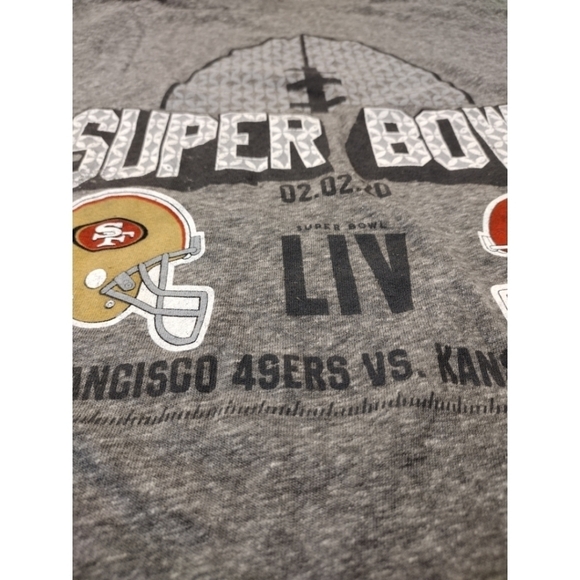 Super Bowl LIV NFL Team Apparel heather gray triblend tee NWT - Picture 8 of 10